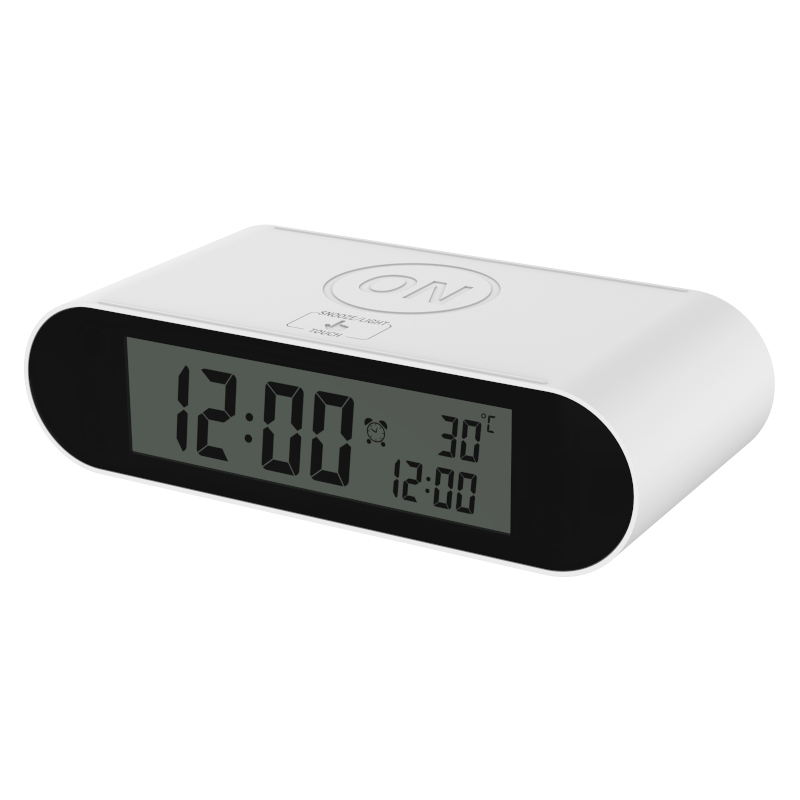E8078WHT LCD Alarm clock white