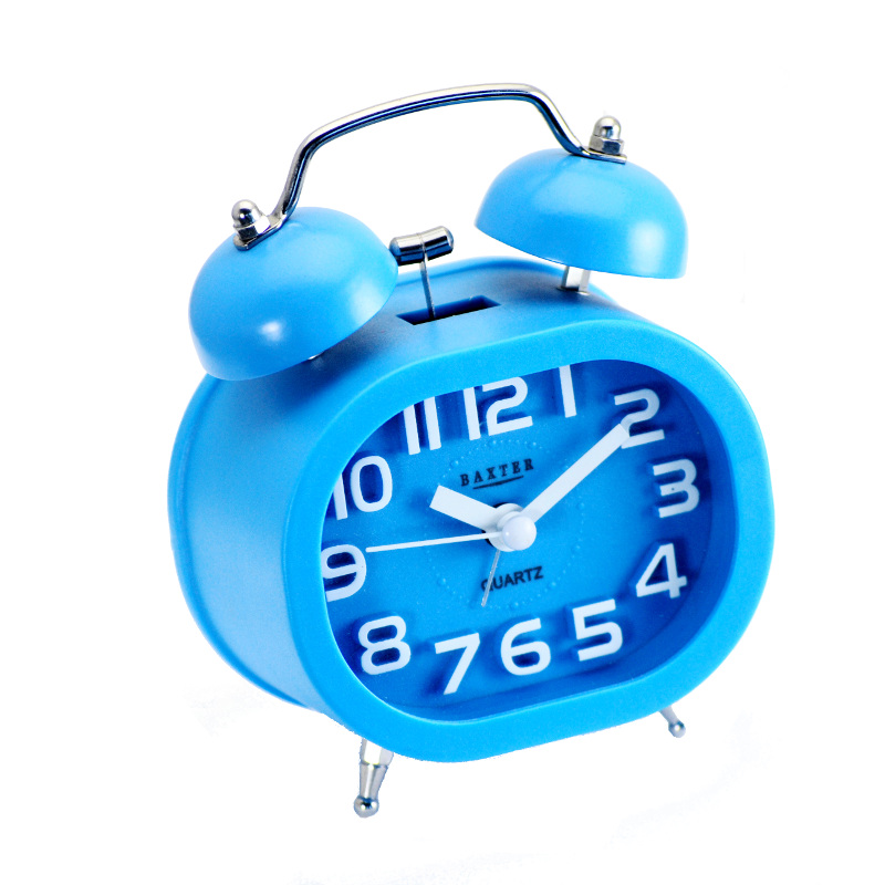 B30-BLU Oval blue bell alarm clock