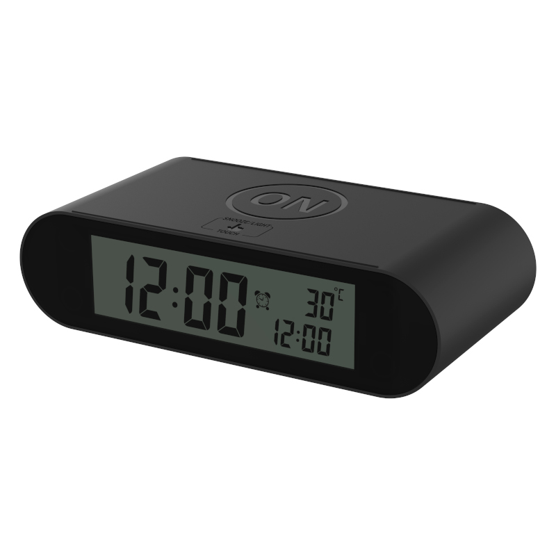 E8078BLK LCD Alarm clock black
