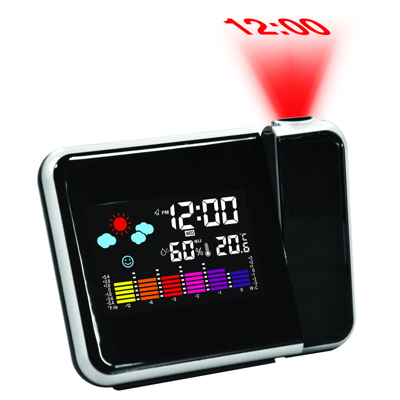 ES621 LCD desk weather station with projector time display