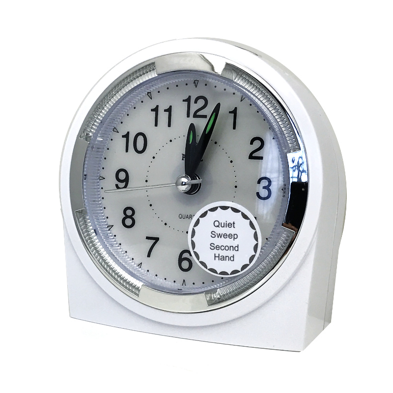 PT102-WHT Table alarm clock in white