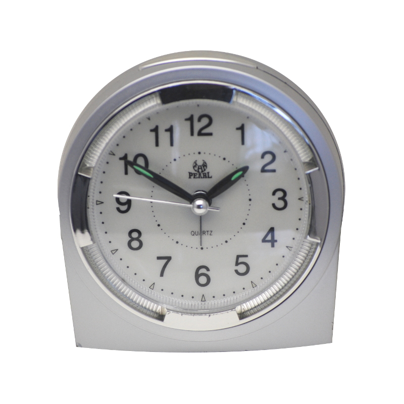PT102-SIL Table alarm clock in silver