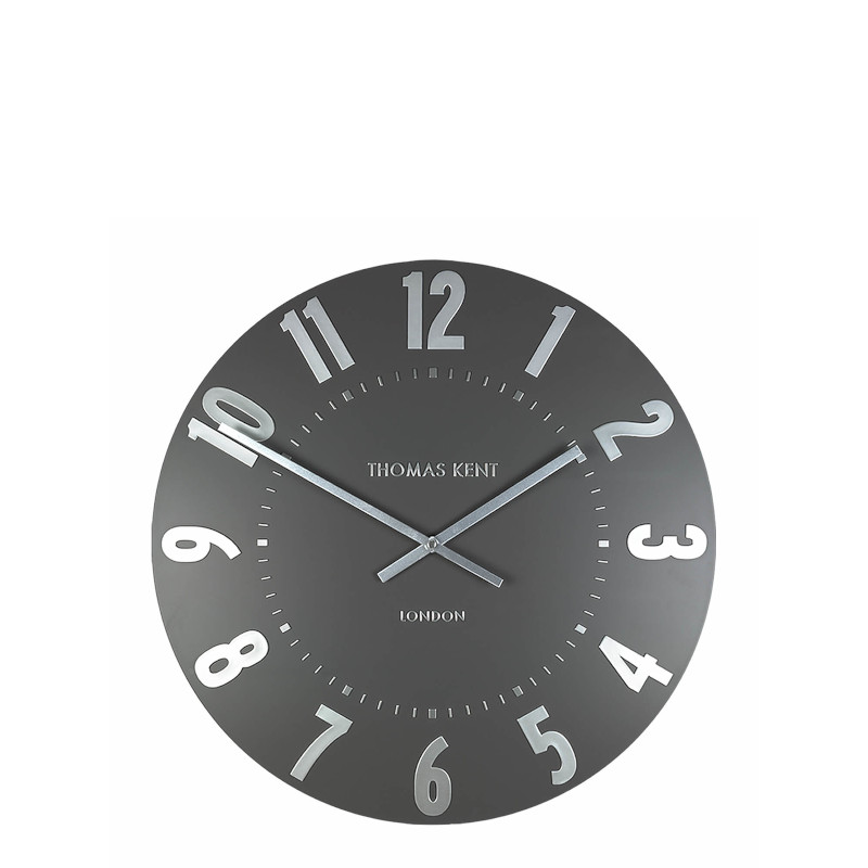 Mulberry Graphite Silver 30cm Wall Clock (AMC12015)