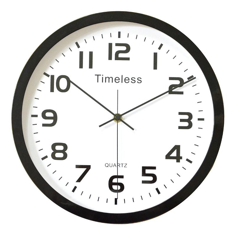 PW88-BLK 30cm wall clock