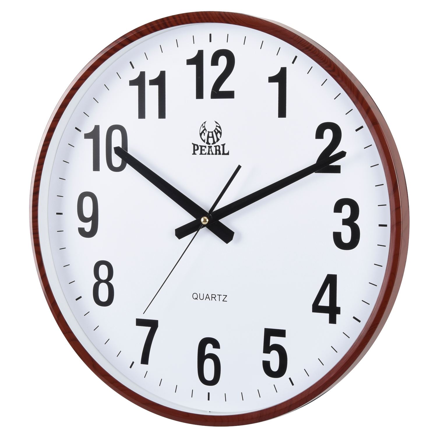 PW358-WOOD 43cm Wall Clock Brown