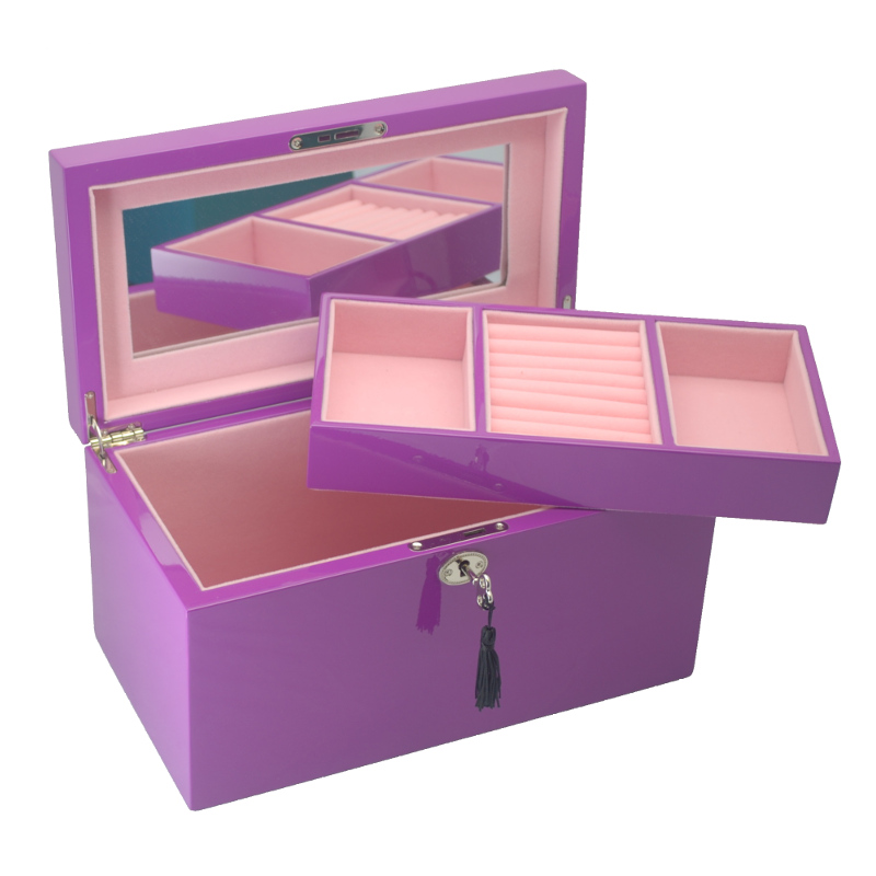 KJ01PU Electric Purple Kandi Box in piano finish - Click Image to Close