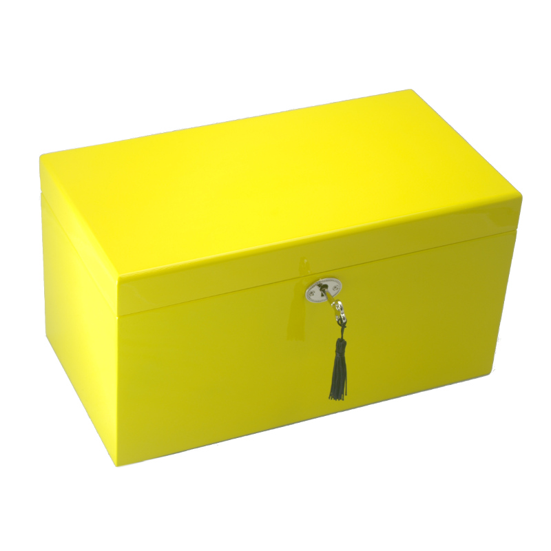 KJ01YL Yellow Kandi Box in piano finish