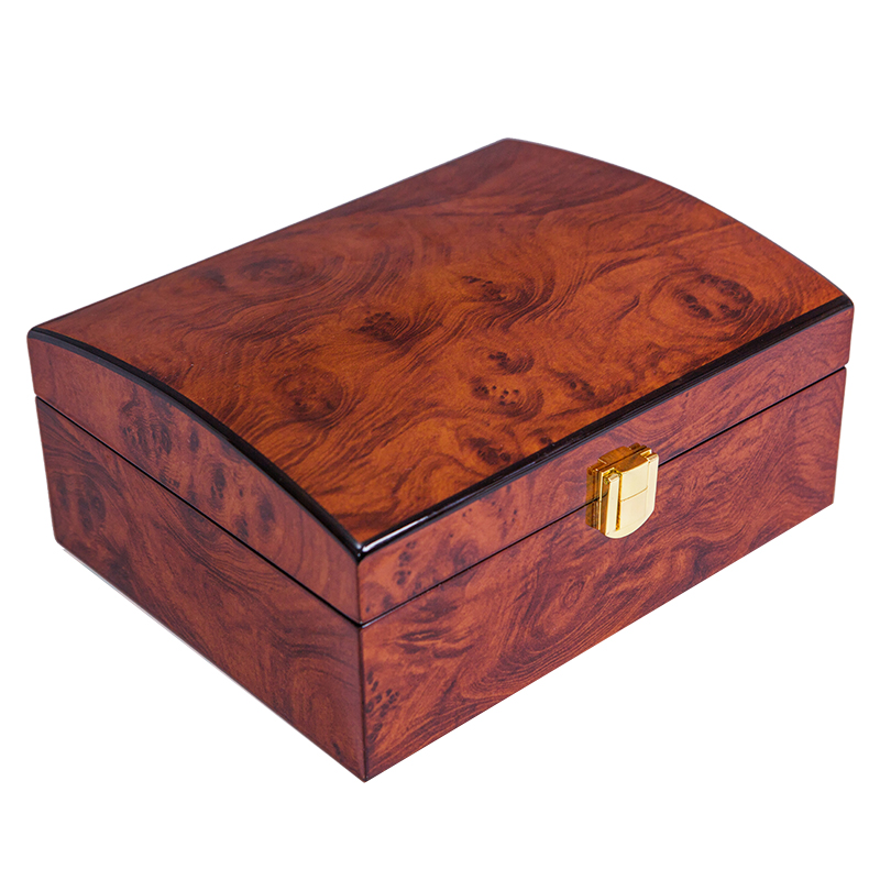 PJ502A Brown Jewellery Box in Piano finish