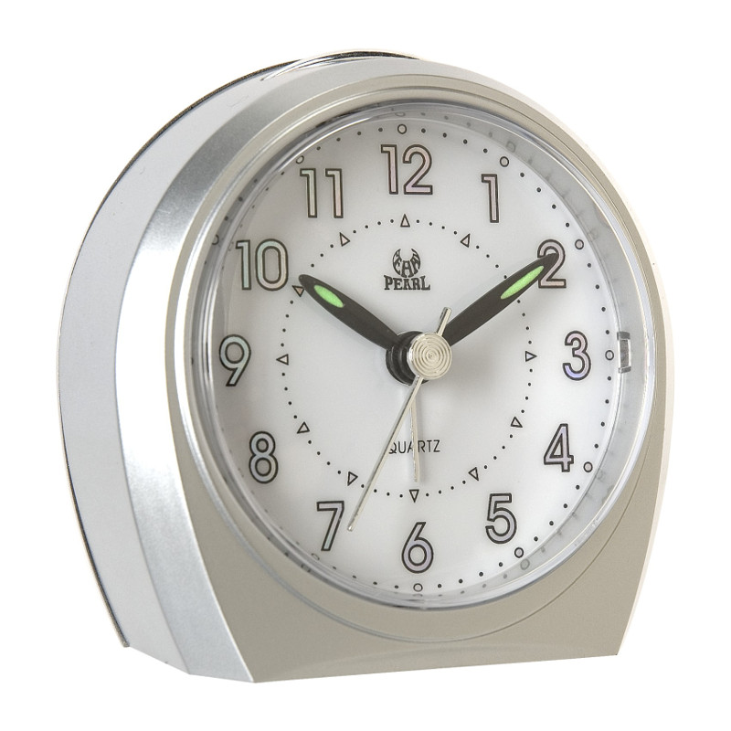 PT174-SIL Table alarm clock in silver