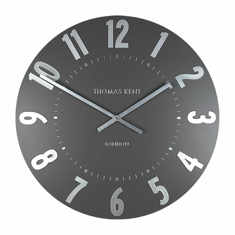 Mulberry Graphite Silver 50cm Wall Clock (AMC20033)