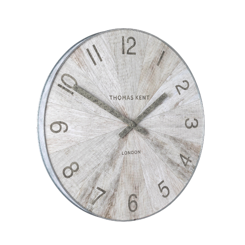 Wharf Pickled Oak 38cm Wall Clock (LCL0199)
