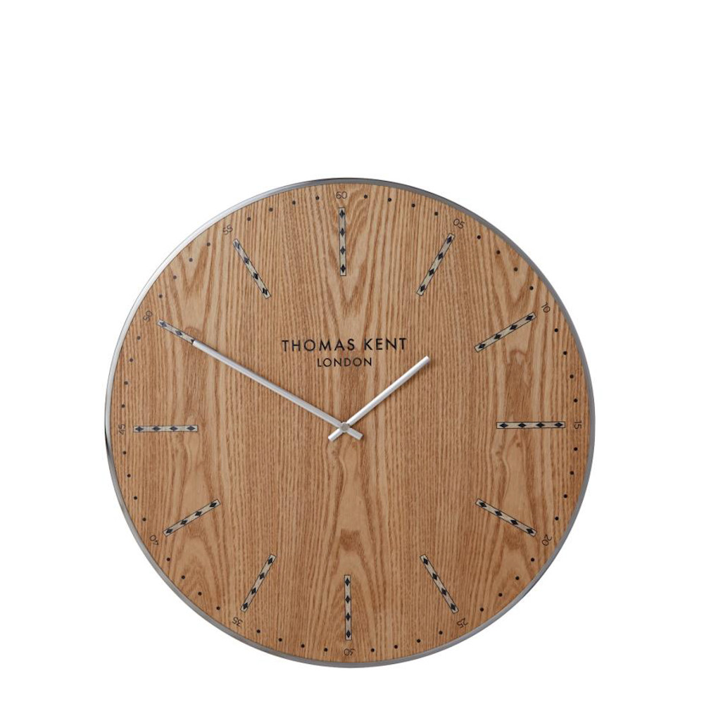 Hoopoe Waxed Oak 30cm Wall Clock (LINC1273)