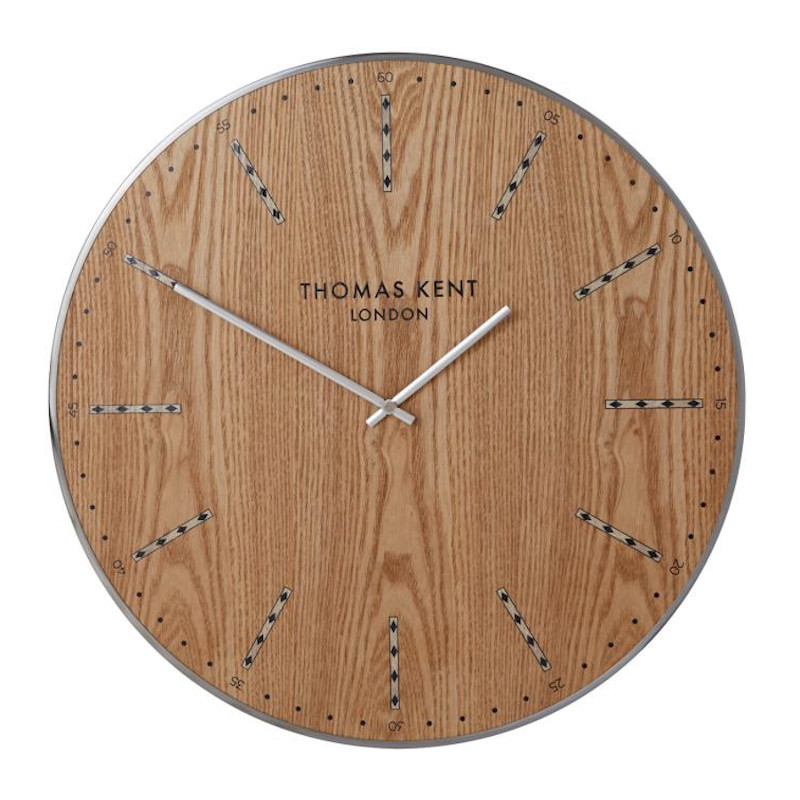 Hoopoe Waxed Oak 51cm Wall Clock (LINC2054)