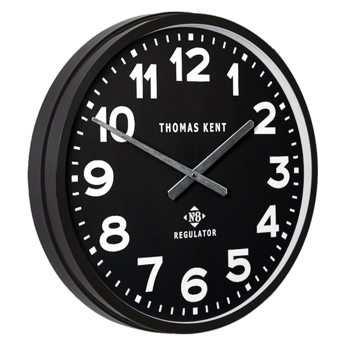 Regulator No8 Black 55cm Wall Clock (LINC2237)