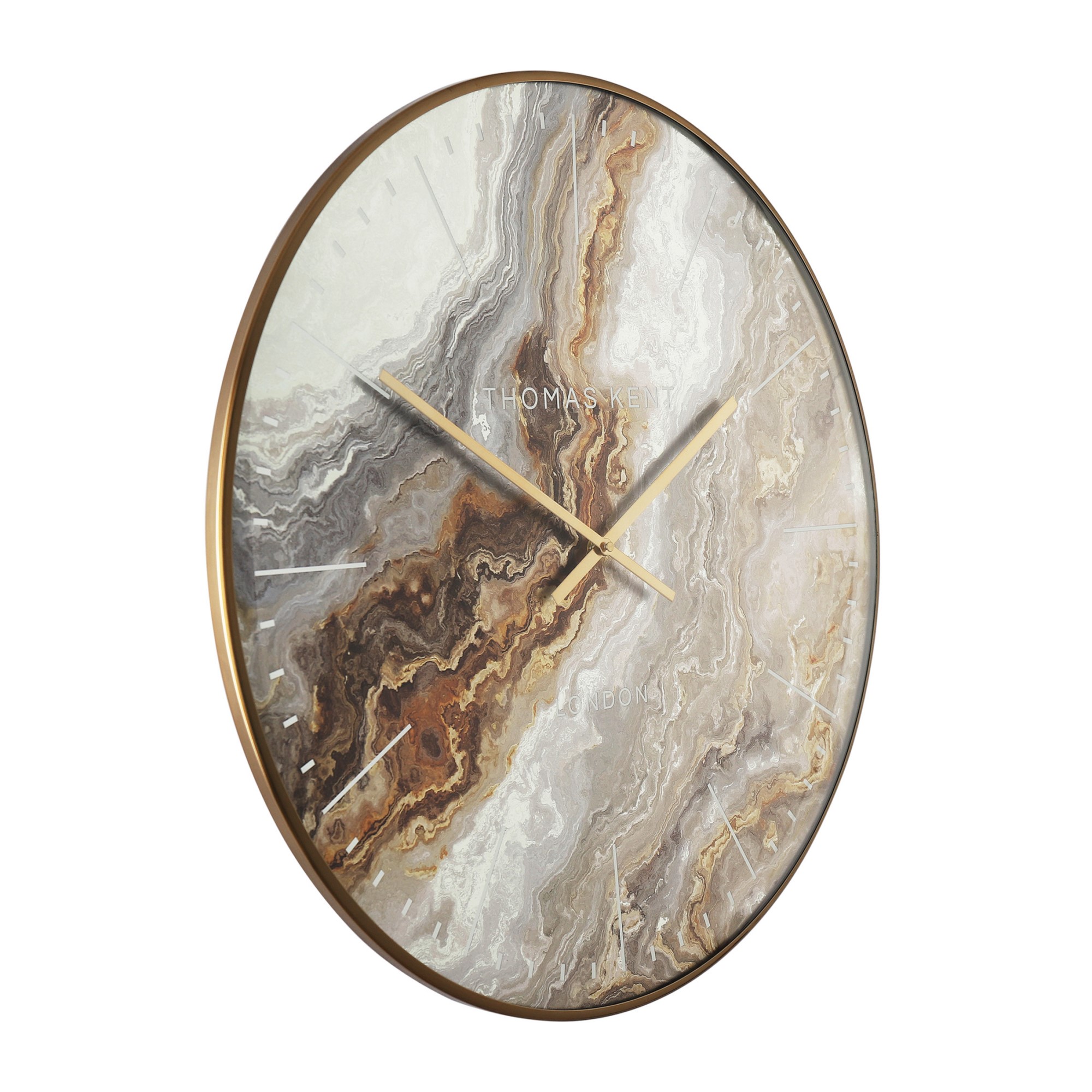 Oyster Liquid Gold 66cm Wall Clock (Xpkg) (LINC2663-X)