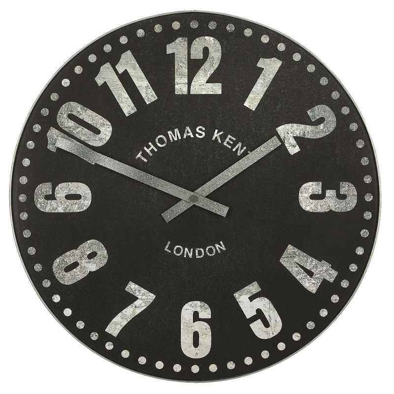Wharf Charcoal 114cm Wall Clock (LINC4550)