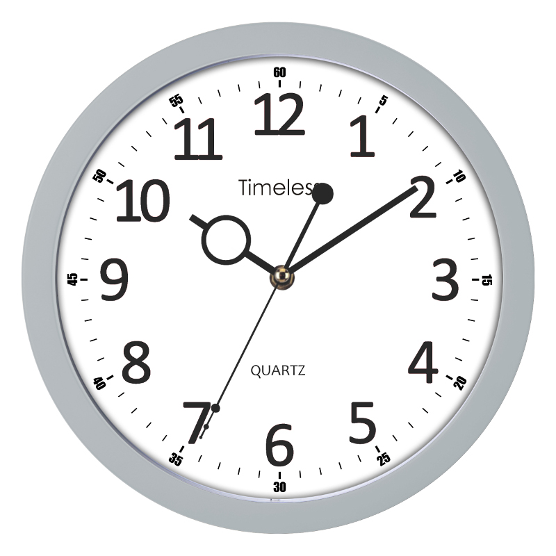 MQ17-SIL 25cm wall clock in silver