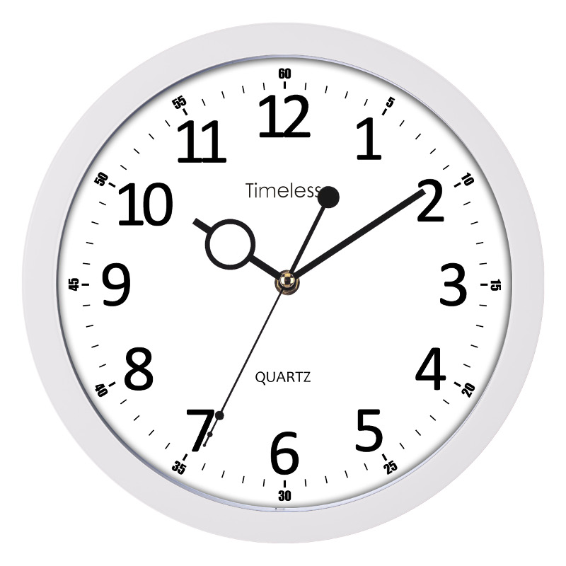MQ17-WHT 25cm wall clock in white