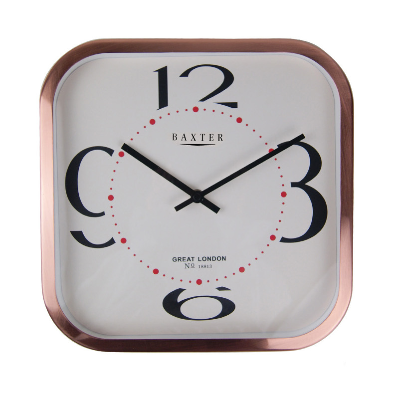 PG185CU Square metal wall clock