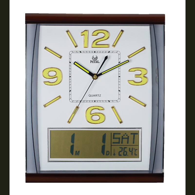 PW066-3 Wall clock with date display