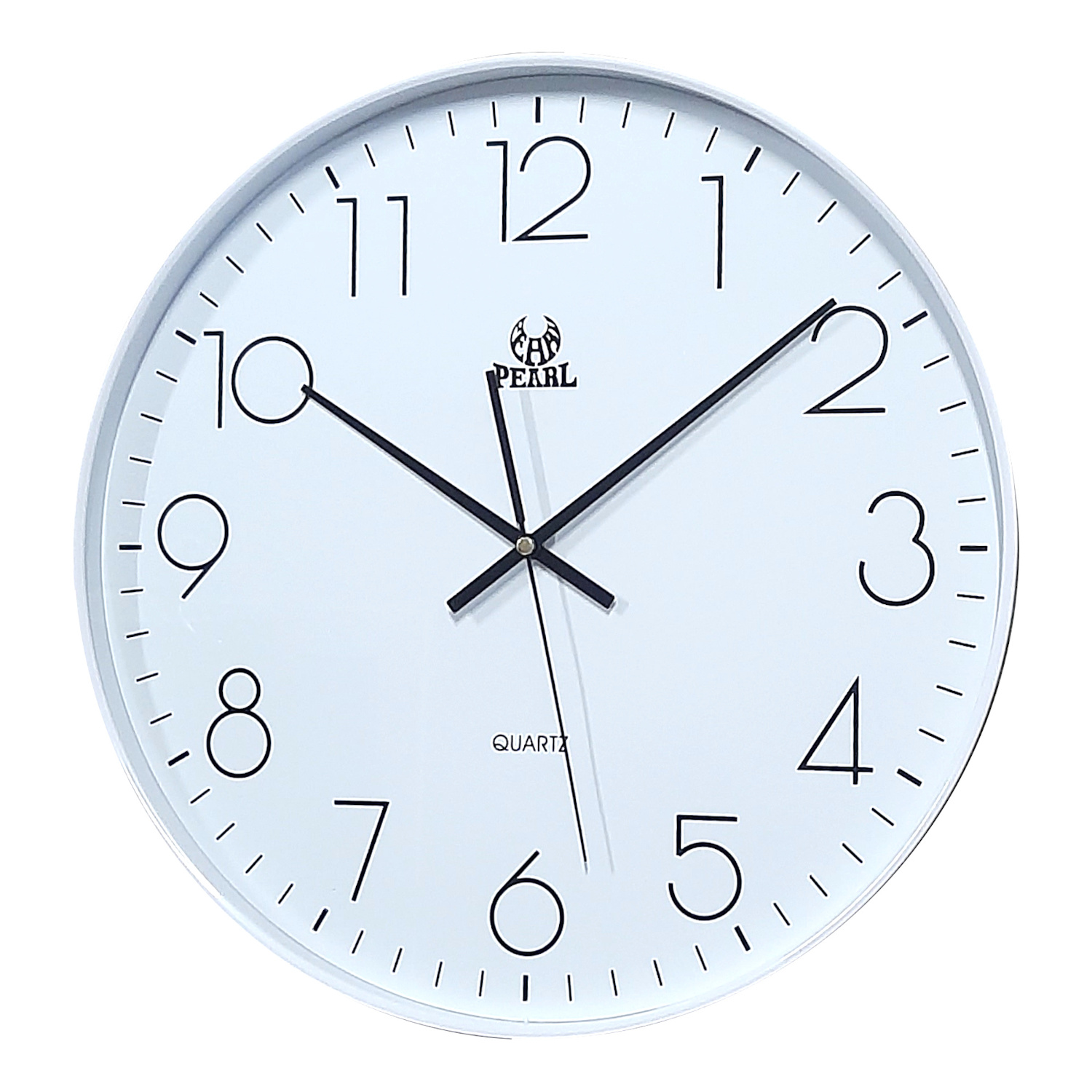 PW340-WHT 38cm wall clock white/white