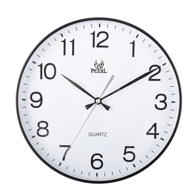 PW360-BLK 30cm Wall Clock Black